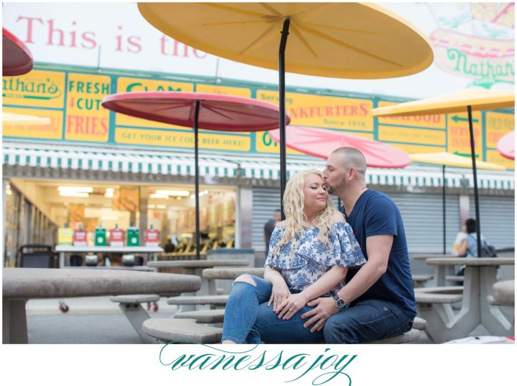 coney island engagement photos