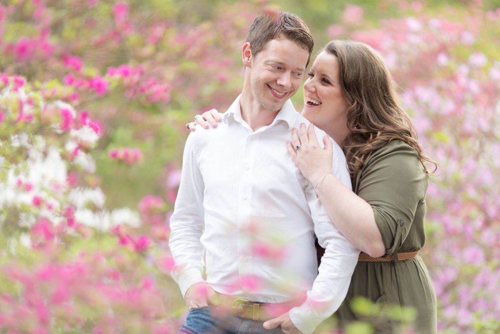 cherry blossom engagement pictures